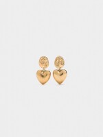 Pendientes Con Corazones dorado