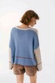 Sweater Saela Beige/Azul