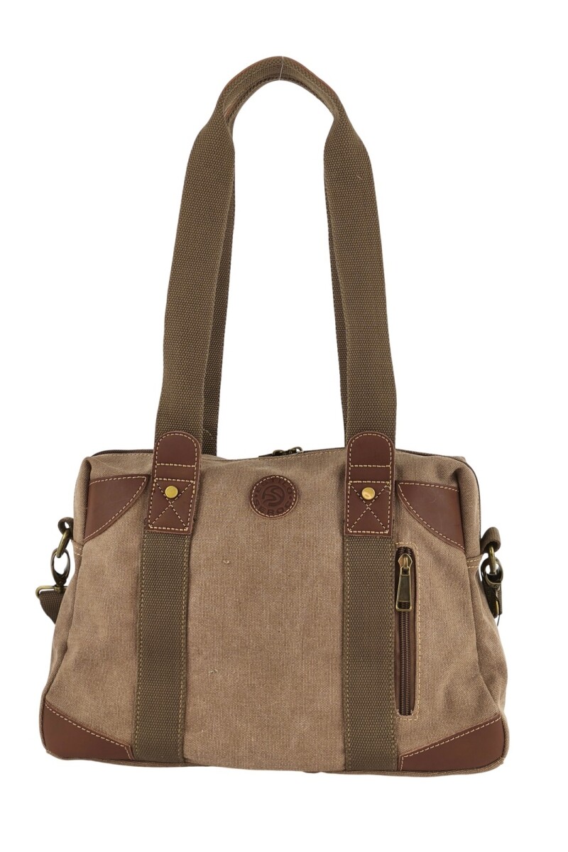 Bolso cartera de lona Marrón