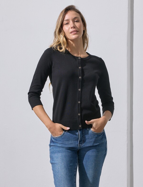 Cardigan Basico NEGRO