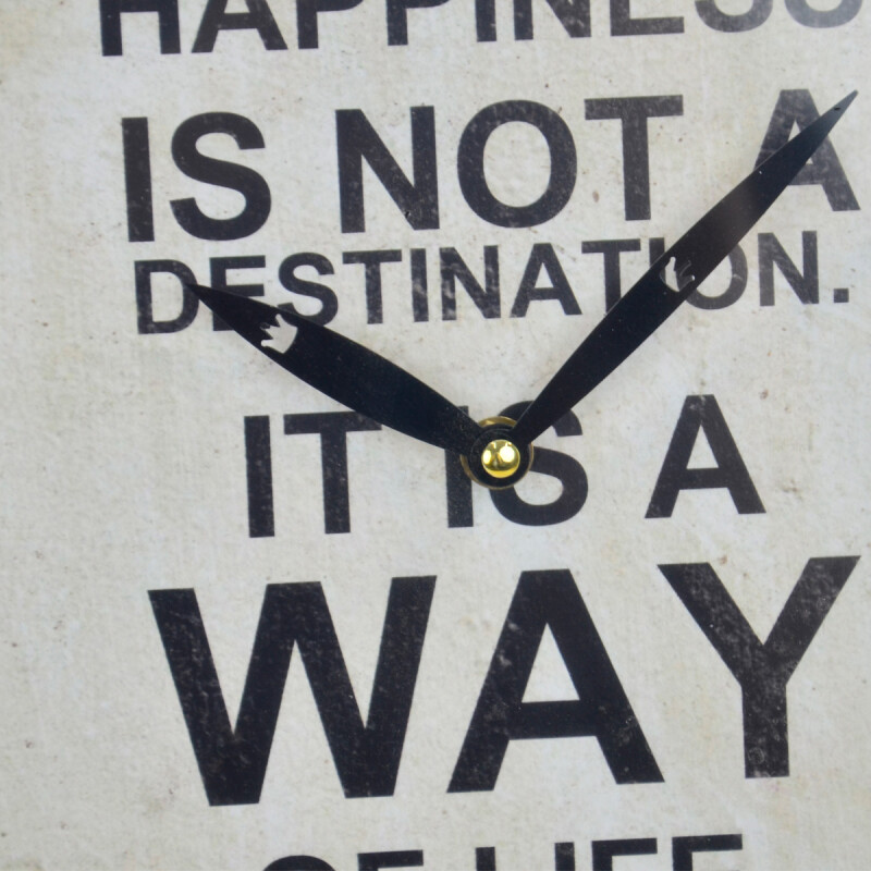 Reloj de pared mdf D28,8x3,5 cm HAPPINESS