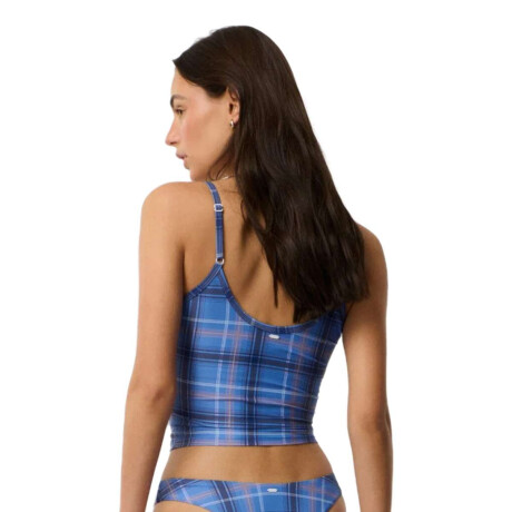 Top Rip Curl Archive: Plaid Tankini Azul