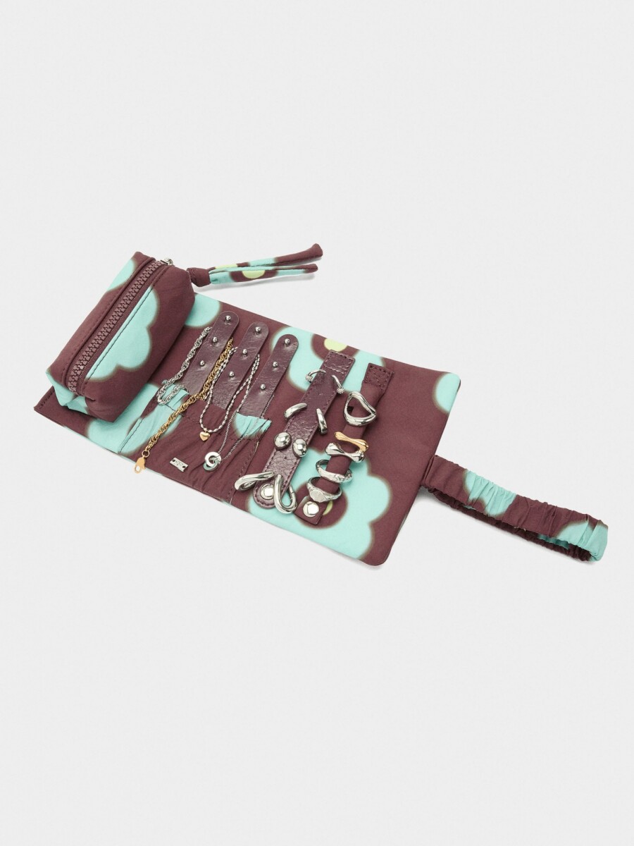 Joyero En Rollo Estampado De Nylon multicolor