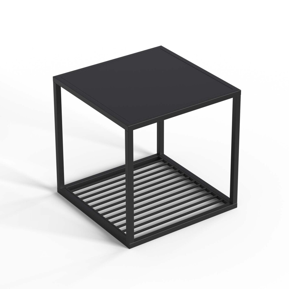 MESA LATERAL METAL NEGRO OLIVIA