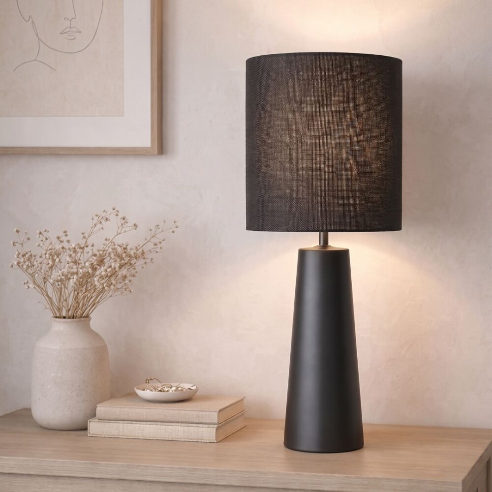 Lámpara de mesa - Cerámica - Negro Lámpara de mesa - Cerámica - Negro