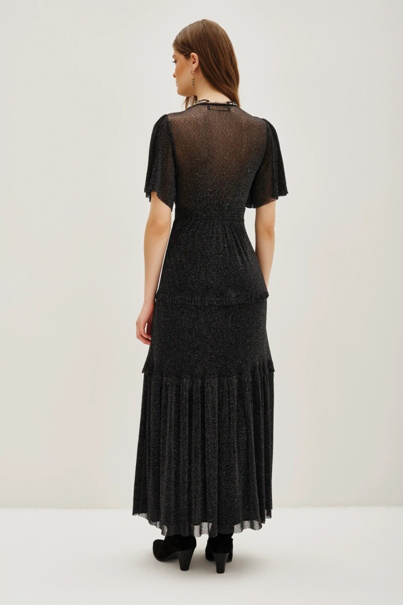 Vestido Frills Studs Negro