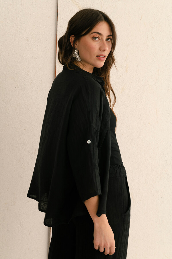 CAMISA LINO SET NEGRO