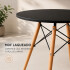 Mesa Comedor ComboHome Eames Redonda Laqueada 100Cm Premium Negro 1