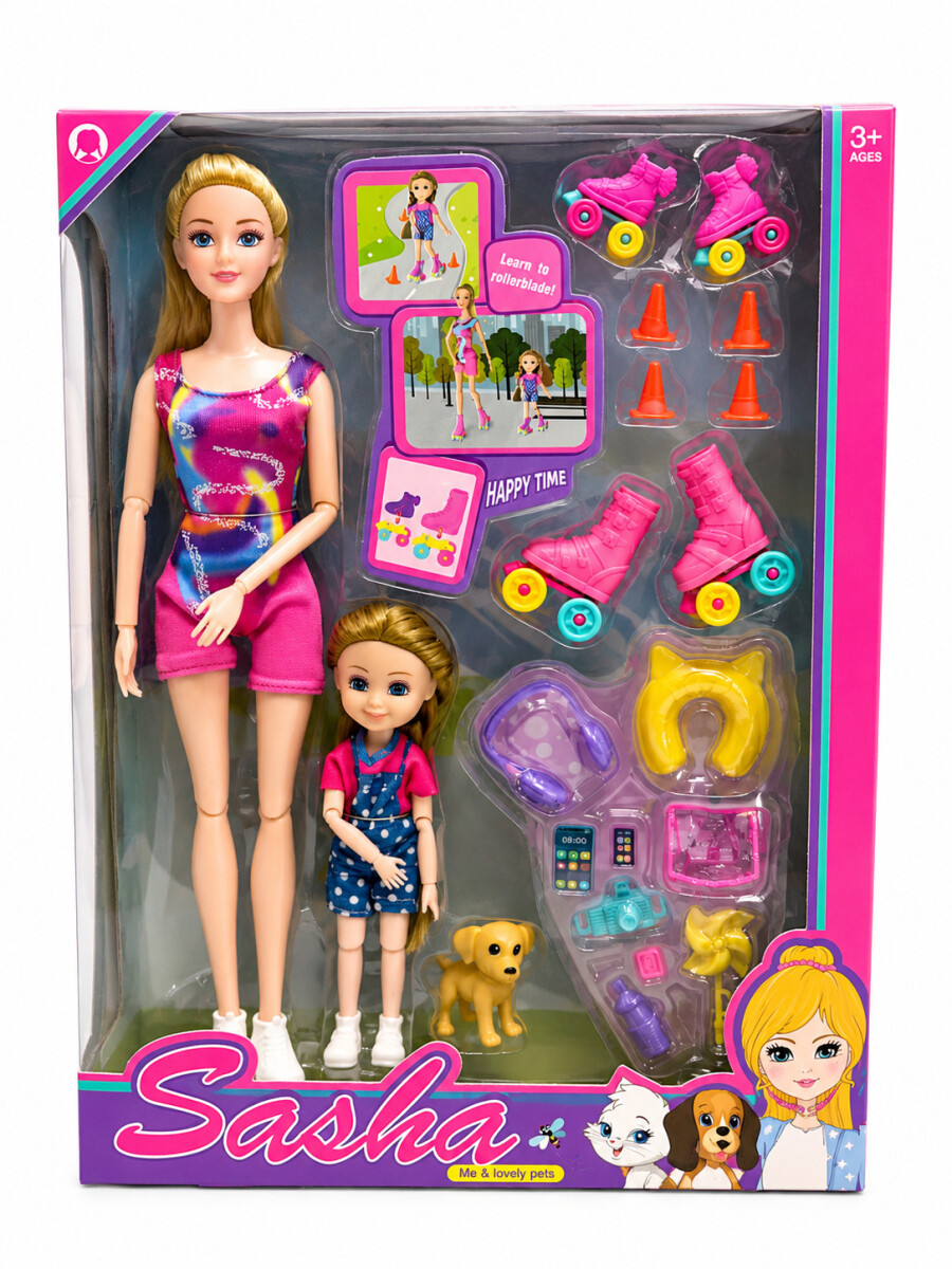 MUÑECA SET X2 - ROSADO 