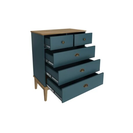 COMODA COLONIAL 70 X 90X 41 MIEL/AZUL PETRÓLEO COMODA COLONIAL 70 X 90X 41 MIEL/AZUL PETRÓLEO