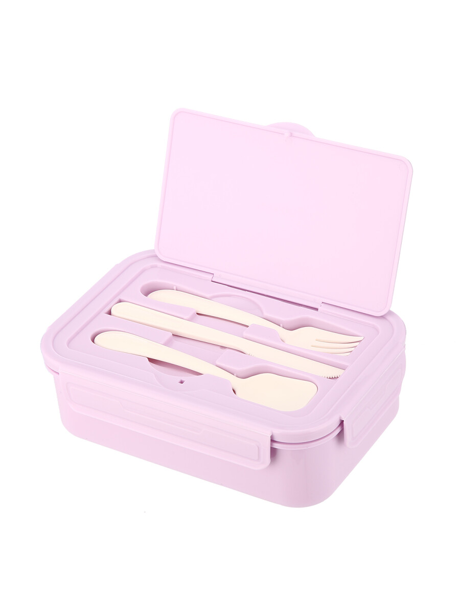 Tupper Pickbox con Cubiertos - Lila 