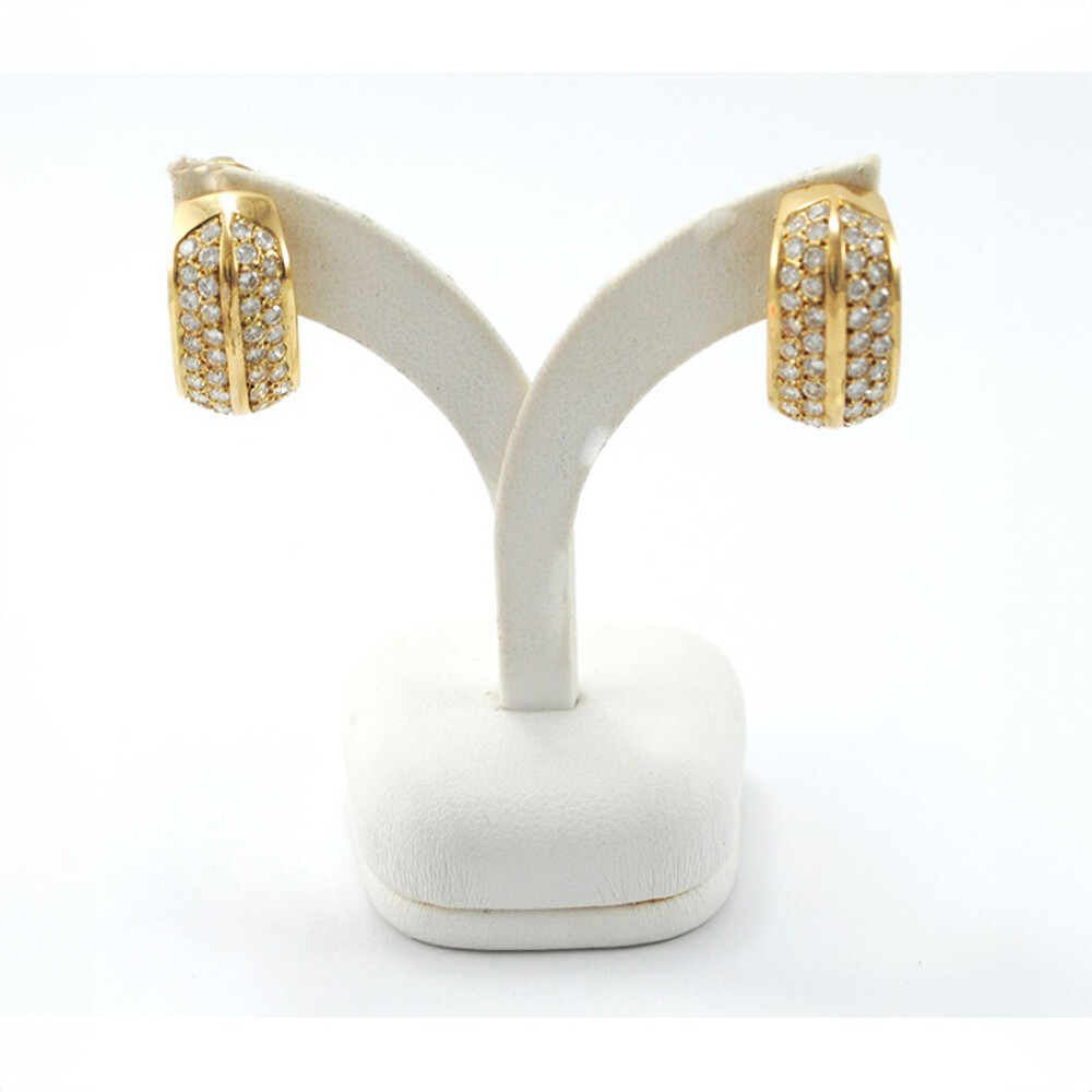 Caravanas en Oro 18 K Y Brillantes Caravanas en Oro 18 K Y Brillantes