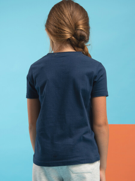 Camiseta escolar Azul