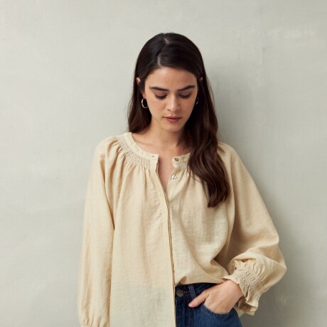 CAMISA HIDAYA Almendra
