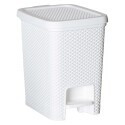 PAPELERA CON PEDAL 12 LTS BLANCA Blanco