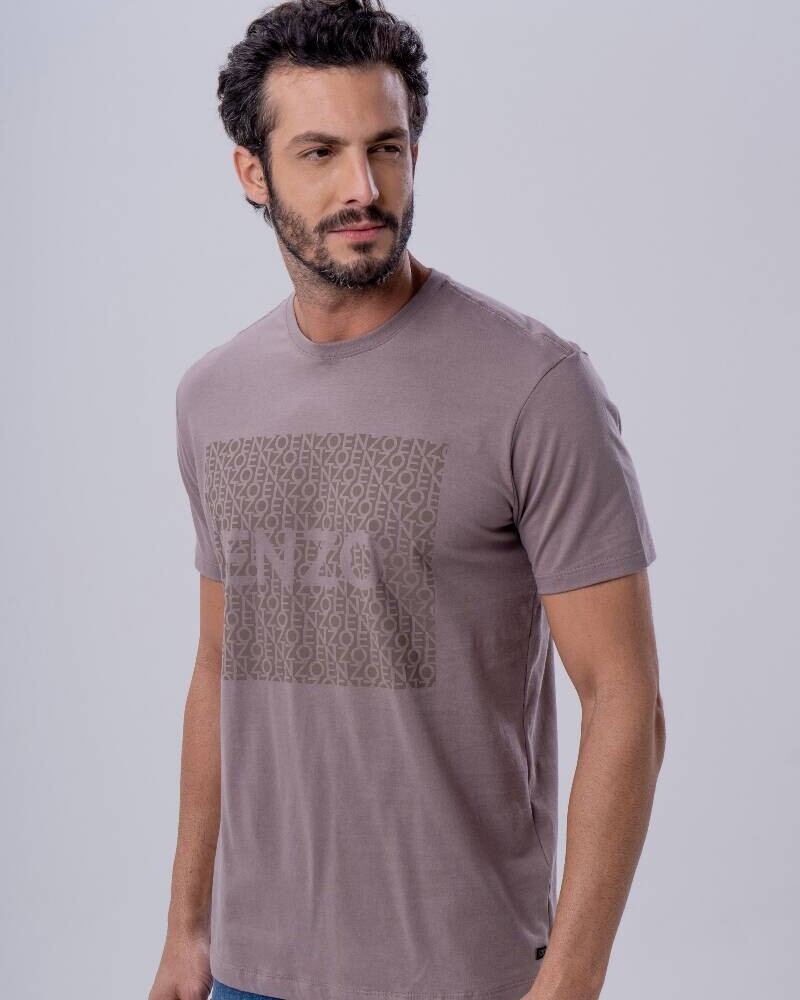 Remera manga corta Taupe