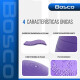 Pelota 65 Cm Pilates Yoga Bosco Gimnasia + Inflador De Pie Violeta