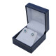 Caravanas oro 18k blanco y topacio celeste Caravanas oro 18k blanco y topacio celeste