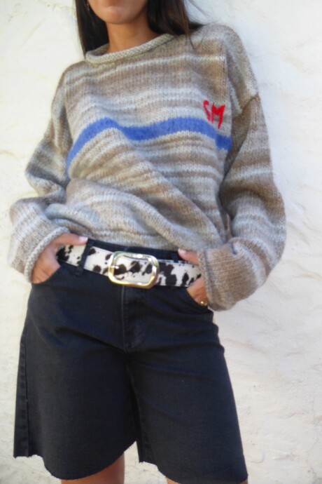 Total Print Belt Negro / Plateado