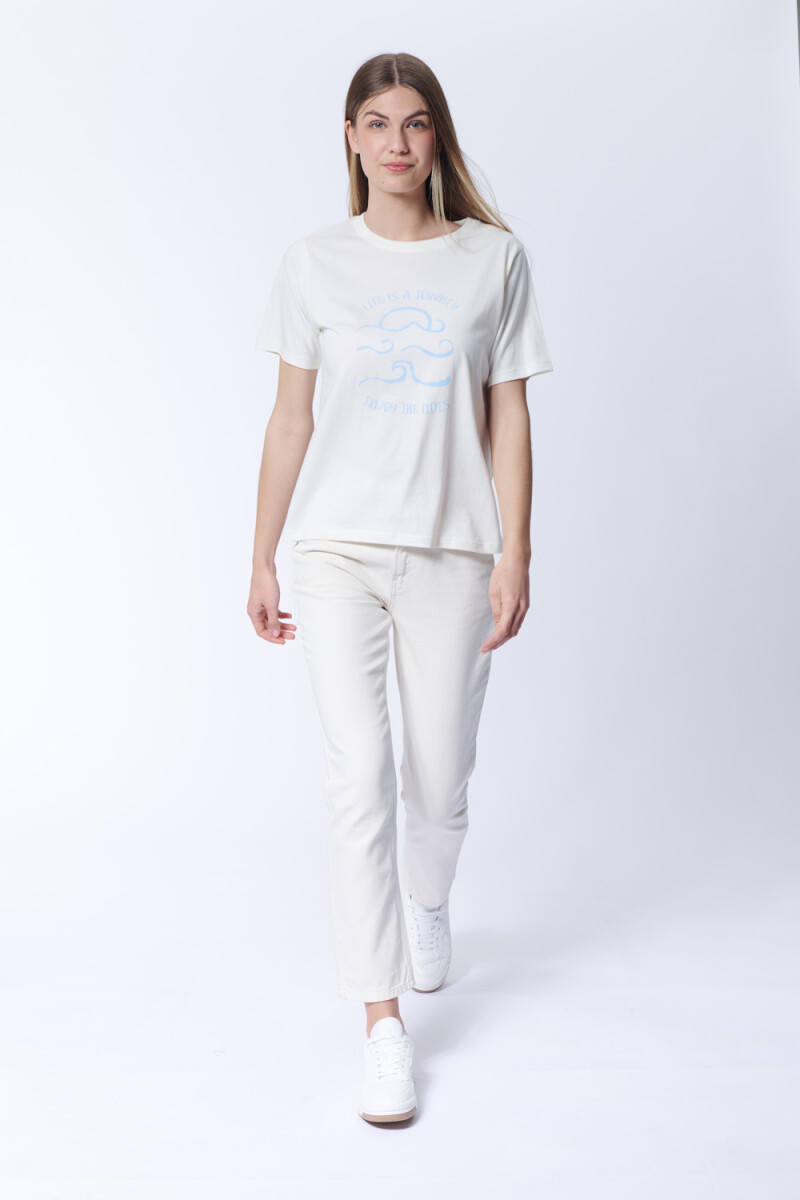 Pantalón jean recto clásico Crudo