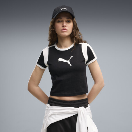 Graphic Ringer Baby Tee 63662101 Negro