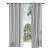 Cortina 100% Blackout 2Paños 140x220 Textura Lino Doble Faz Variante Color Gris