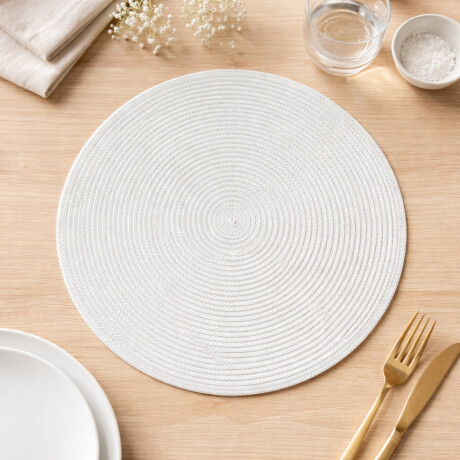 Individual Tejido Circular 38cm BLANCO