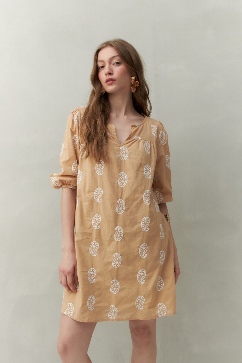 VESTIDO BULGARO Caramelo