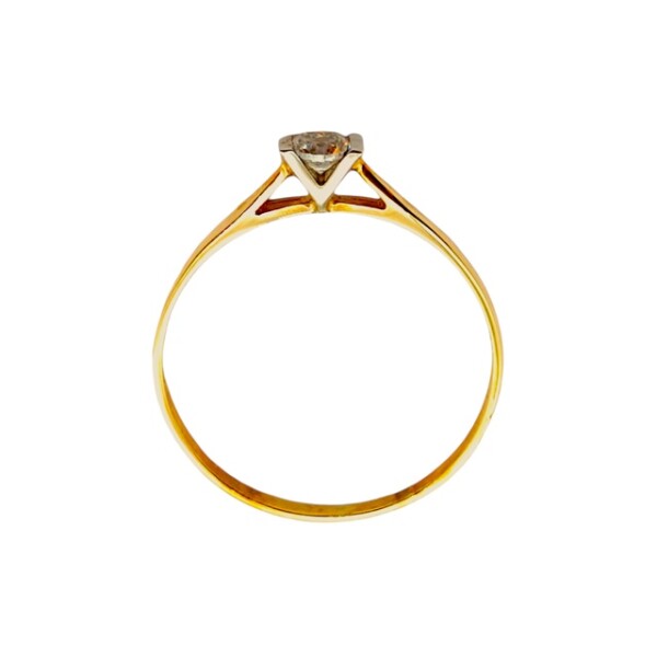 Anillo Solitario-Oro bajo-Piedra Zirconia-AN8086 conpiedra