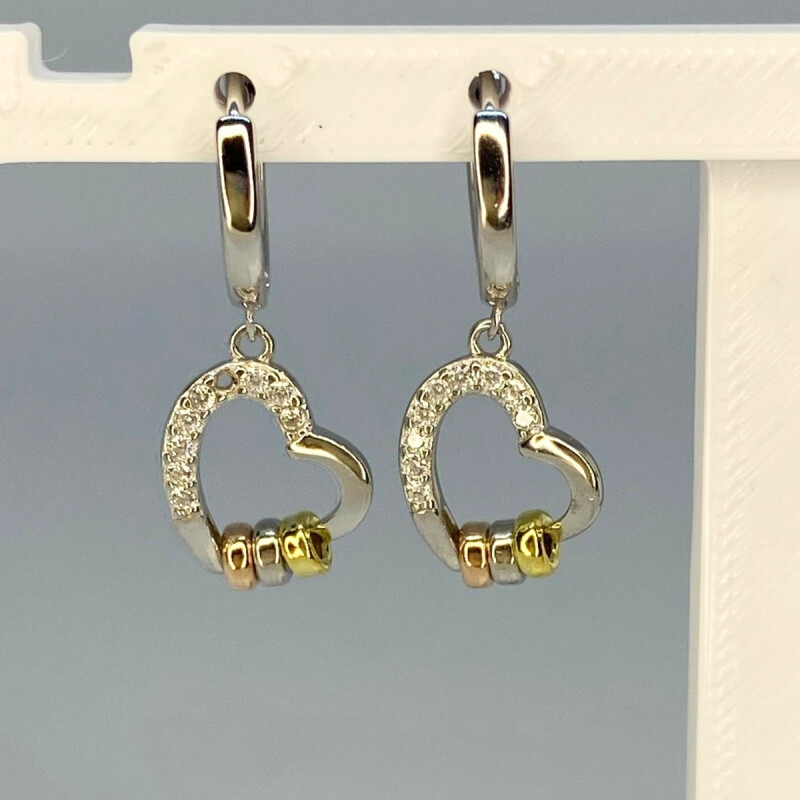 CARAVANAS CORAZON CON CIRCONIAS Y ANILLAS L2dslf-01518-c-x3