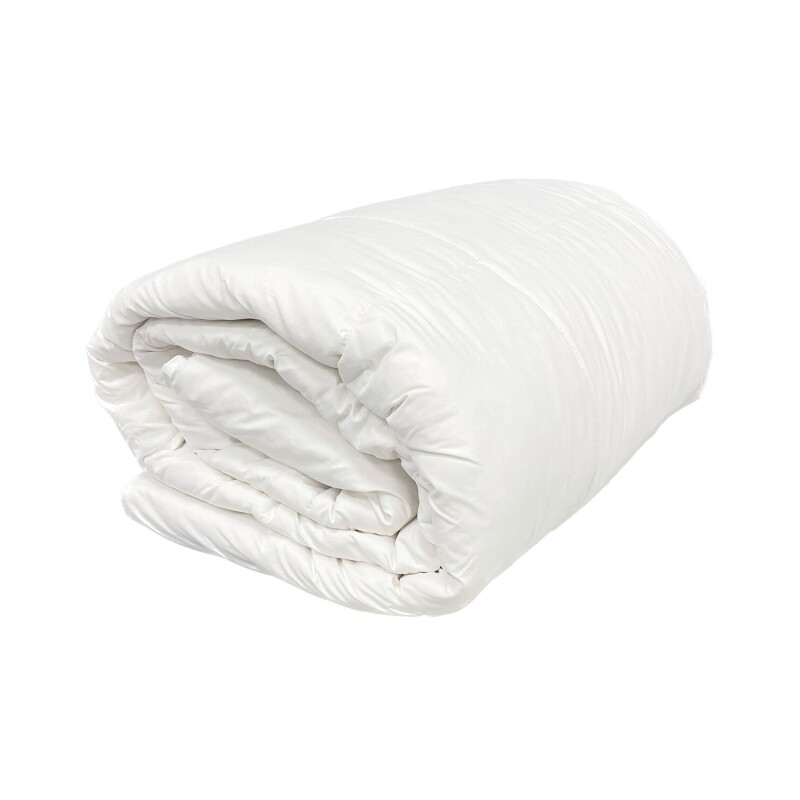 Acolchado De Plumas Home Class 2 Plazas En Microfibra Blanco