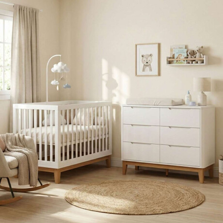 Comoda 6 Cajones Infantil Boom Blanco