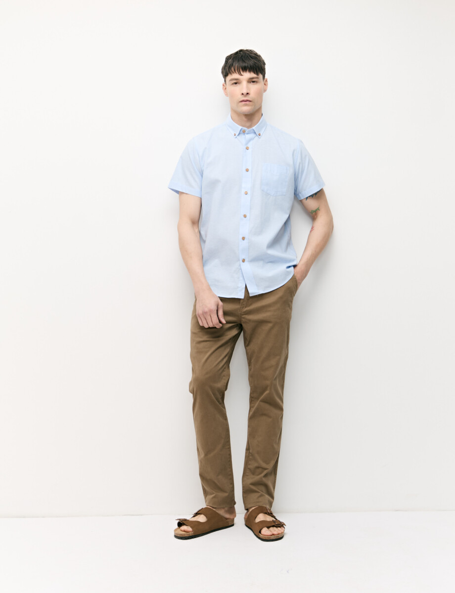 012725 CAMISA COTTON WILL Azul