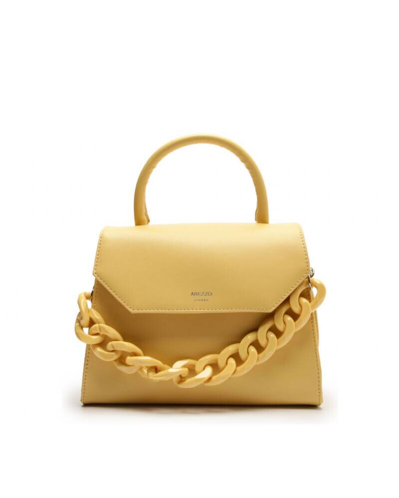 CARTERA AMARILLA CON CADENA AMARILLO