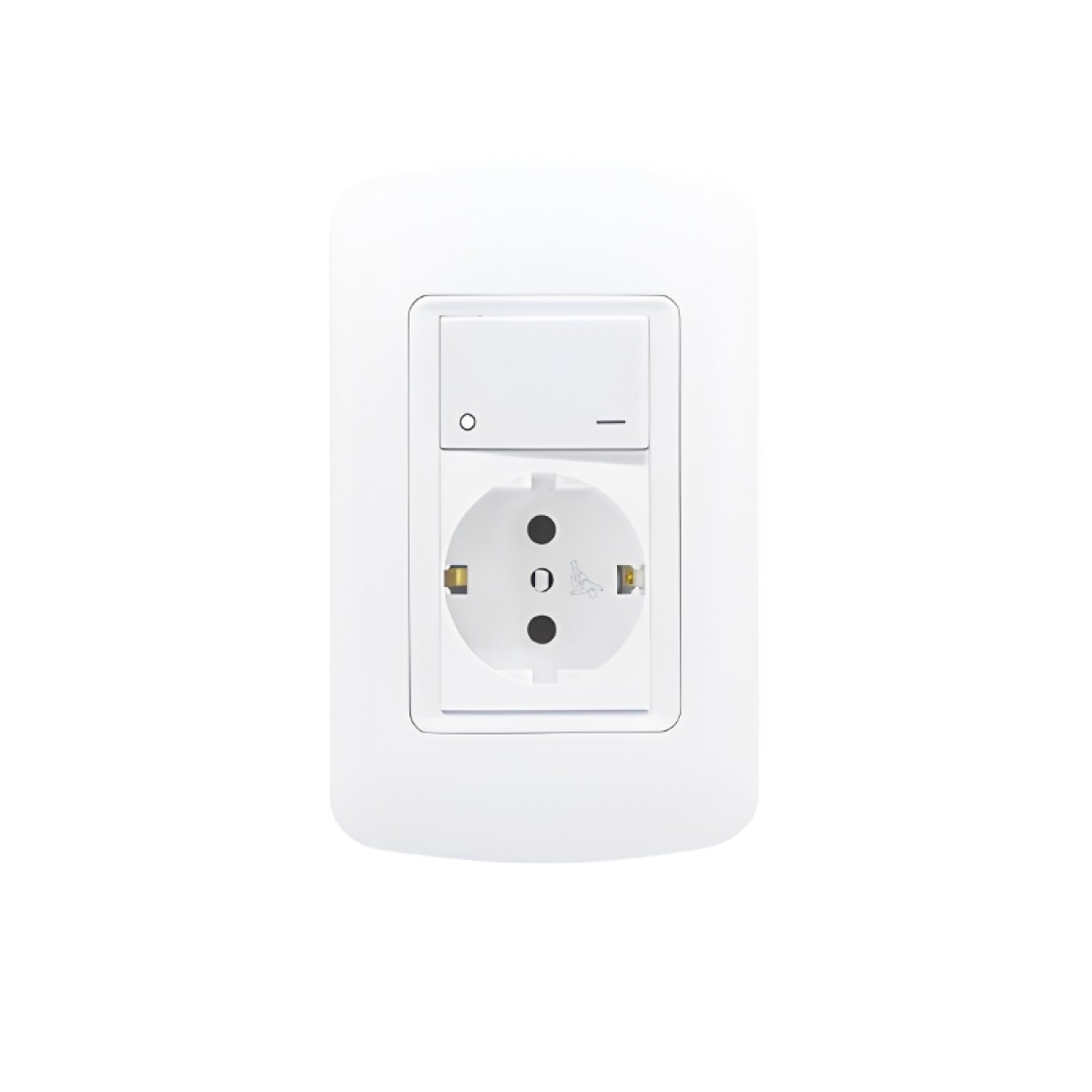 Tomacorriente Schuko 2P+T con Seguro e Interruptor Bipolar 