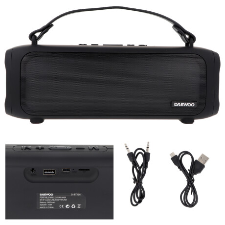 Parlante portatil rectangular Daewoo con usb y bluetooth Parlante portatil rectangular Daewoo con usb y bluetooth