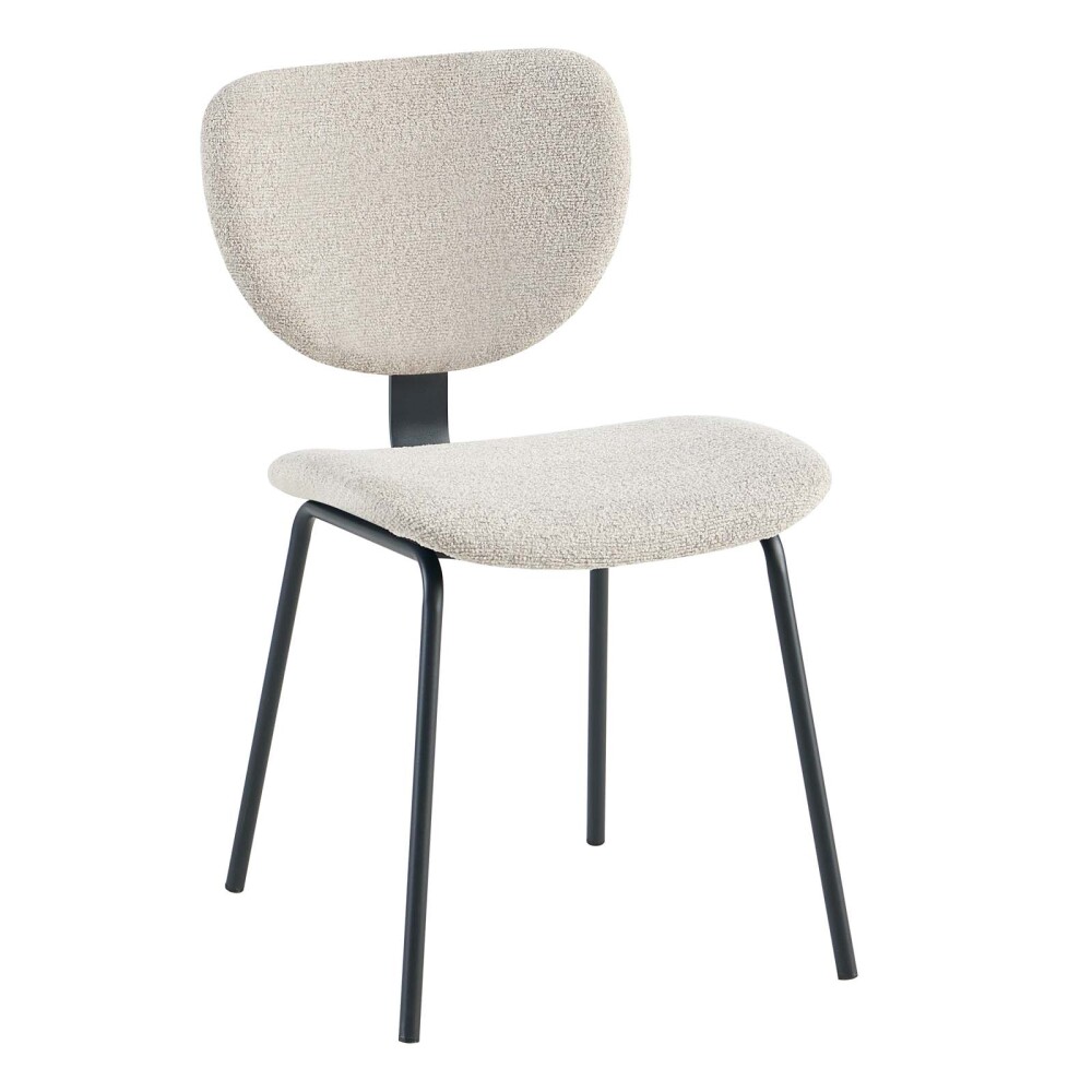 SILLA DE COMEDOR METAL-Y-TELA NATURAL-BEIGE HIBISCO