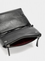 Bolso De Fiesta Con Solapa Efecto Craquelado negro