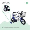 Bicicleta Rodado 12 Con Canasto Y Caramañola Niño Niña Azul