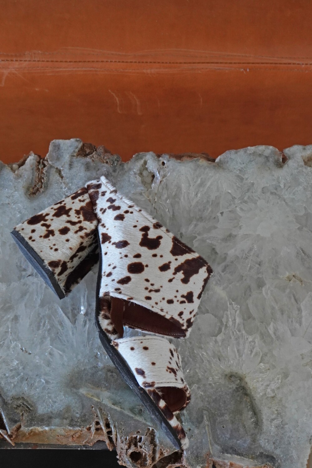 Firework Print Heels Crudo / Chocolate