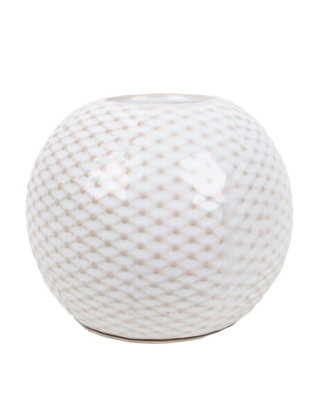 FLORERO DE RED CIRCULAR CERAMICA 9.5x9.5x8CM NATURAL FLORERO DE RED CIRCULAR CERAMICA 9.5x9.5x8CM NATURAL