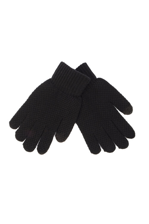 Guantes de punto tejido Negro