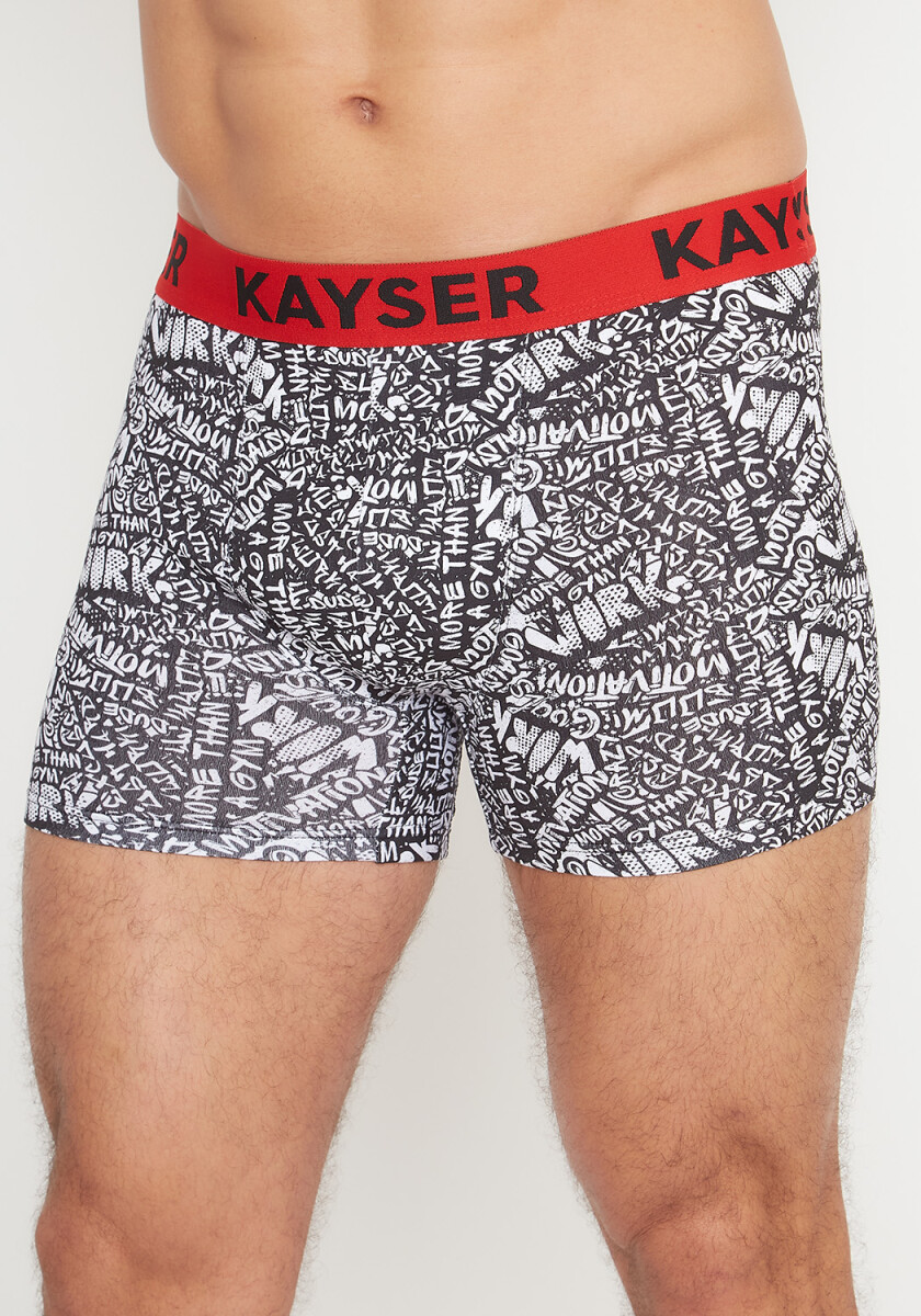 BOXER ALG.LYC. LARGO - ROJO 