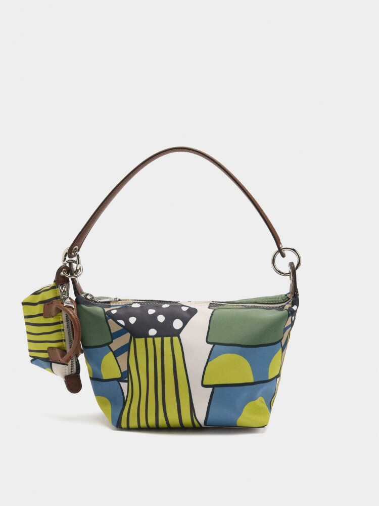 Bolso De Hombro De Nylon Con Pendiente multicolor