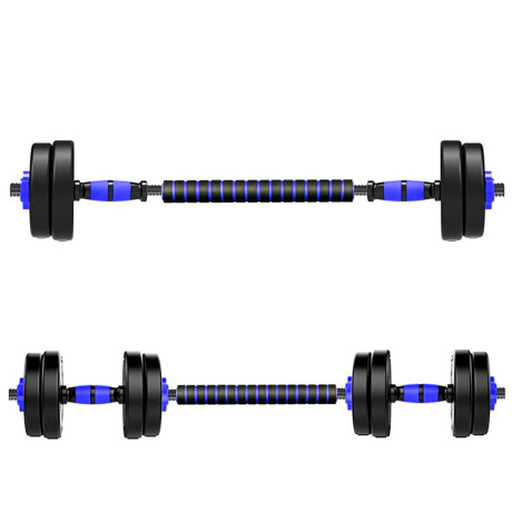 Set 2 Mancuernas + Barra 3en1 + 20kg Disco Pesa PVC Cmb000970