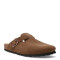 Zuecos de Mujer Freeway Casual 1 Hebilla Marrón Habana (Gamuza)