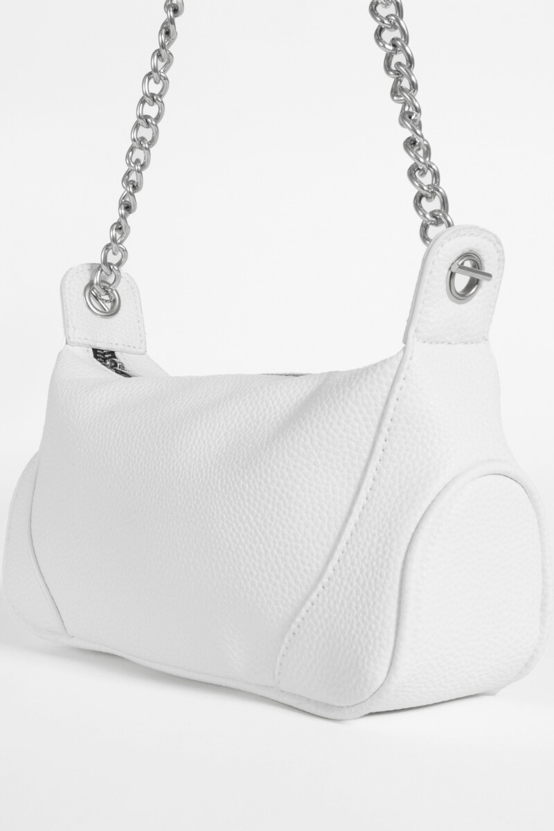 Bandolera correa cadena blanco