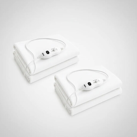 Set X2 Calienta Cama 1 Plaza 150*80 Cm 3 Intensidades Blanco