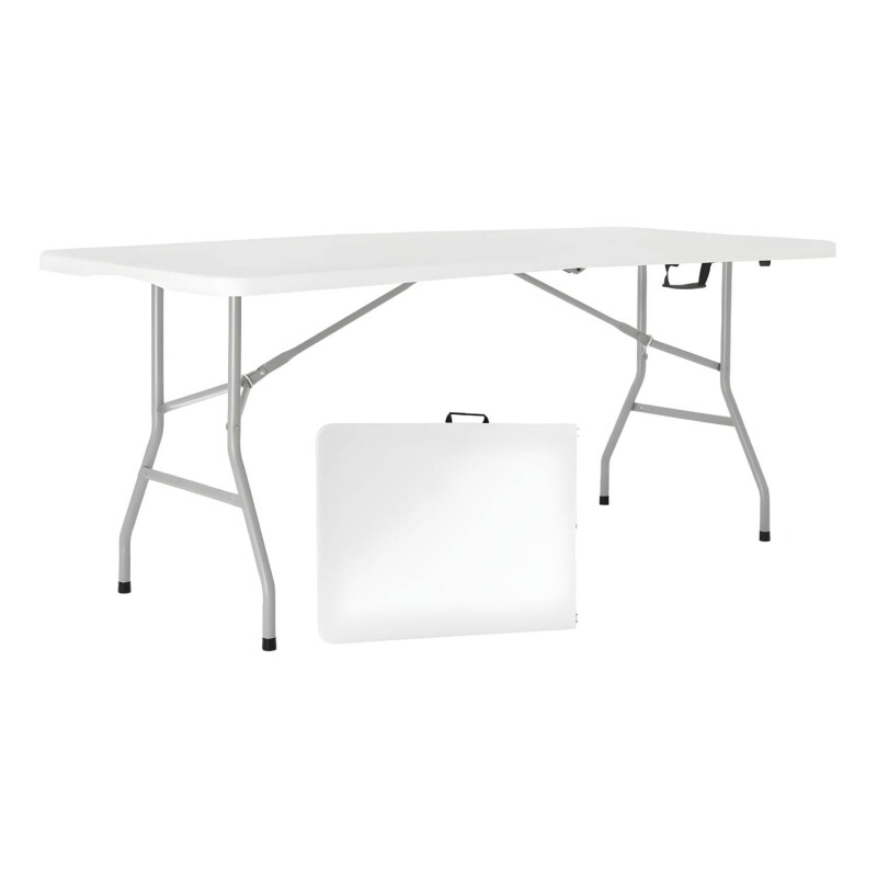 Mesa plegable 1.8m Portátil Eventos Jardín Exterior Mesa plegable 1.8m Portátil Eventos Jardín Exterior
