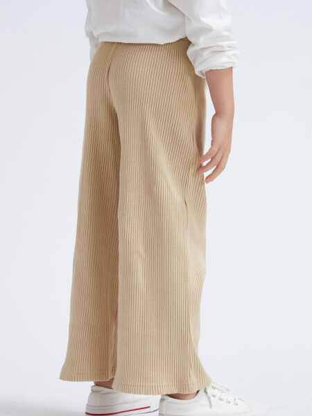 Pantalón en rib oxford Beige